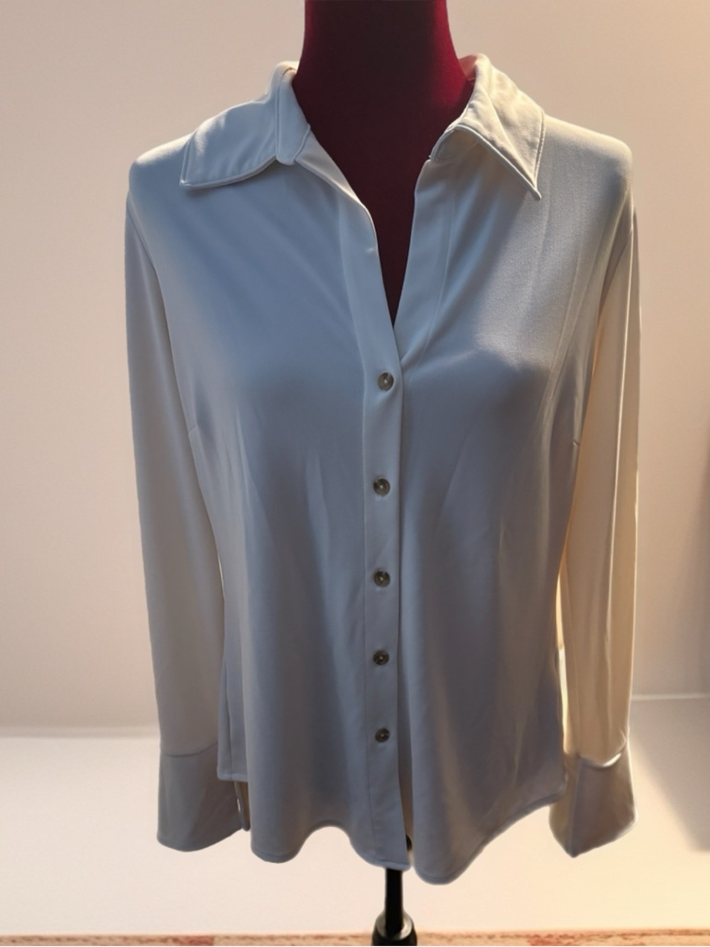 Banana Republic Cream Button-Front Top